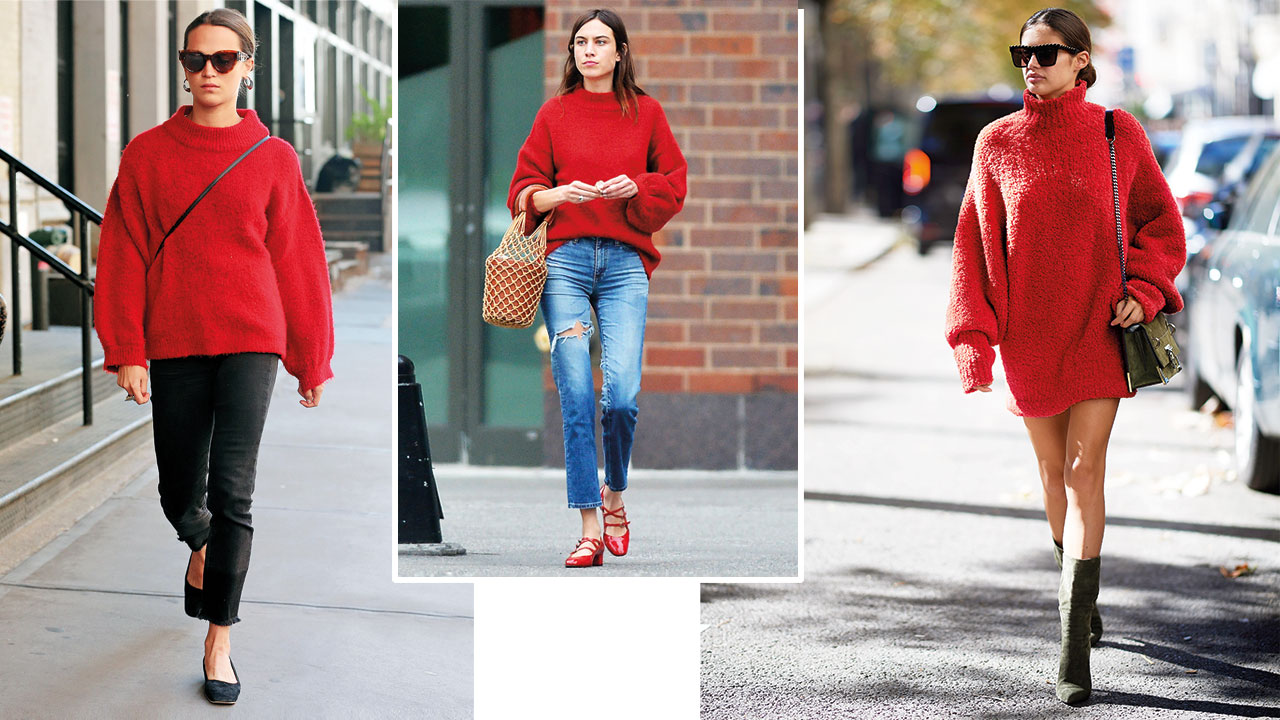 Zara Jersey de punto rojo look casual Moda Jerséis Jerséis de punto 
