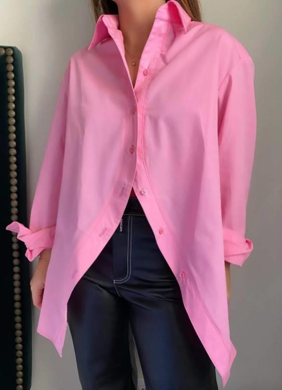 Camisa rosa oversize