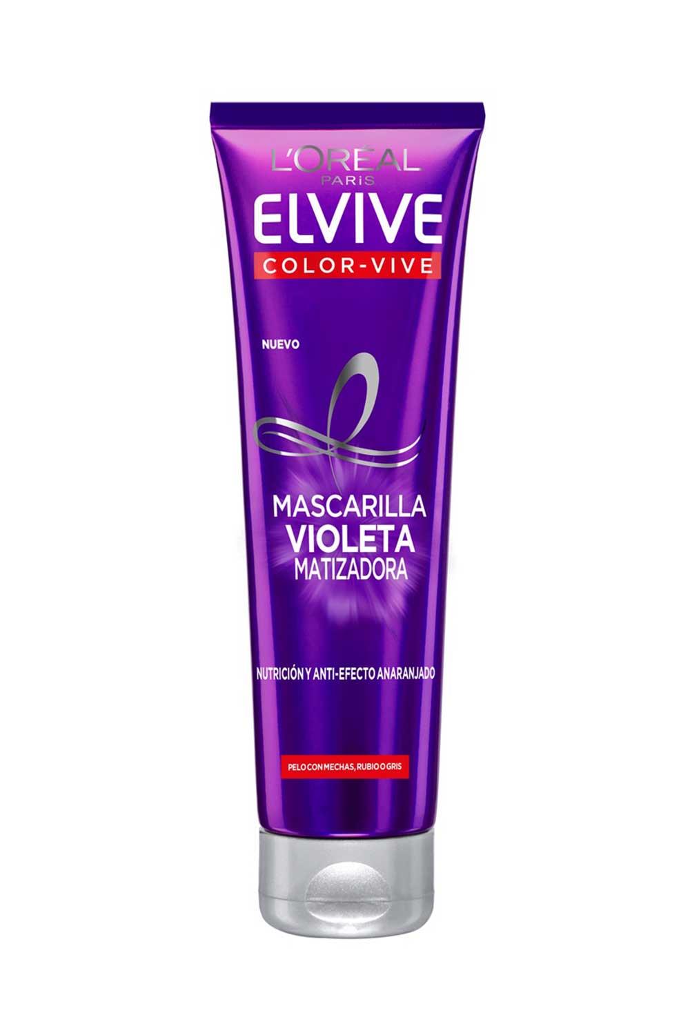 Mascarilla Violeta Matizadora Para El Pelo Con Mechas, Rubio O Gris Elvive Color Vive 150 ml L'Oréal 