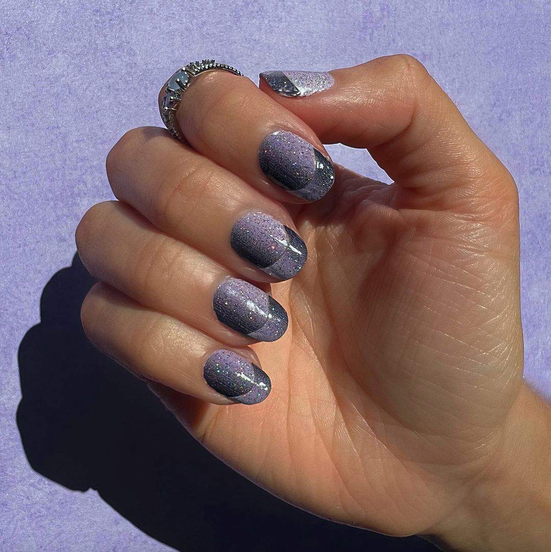 French nails illusion: tonos grises