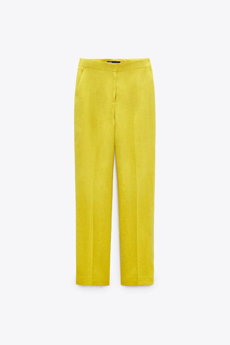 Pantalones fluidos favorecedores: amarillos