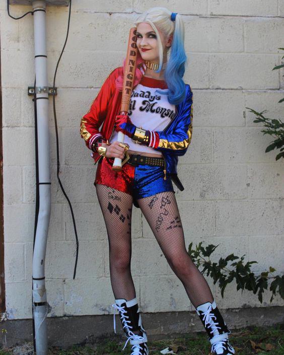 Disfraces de Halloween caseros mujer: Harley Quinn