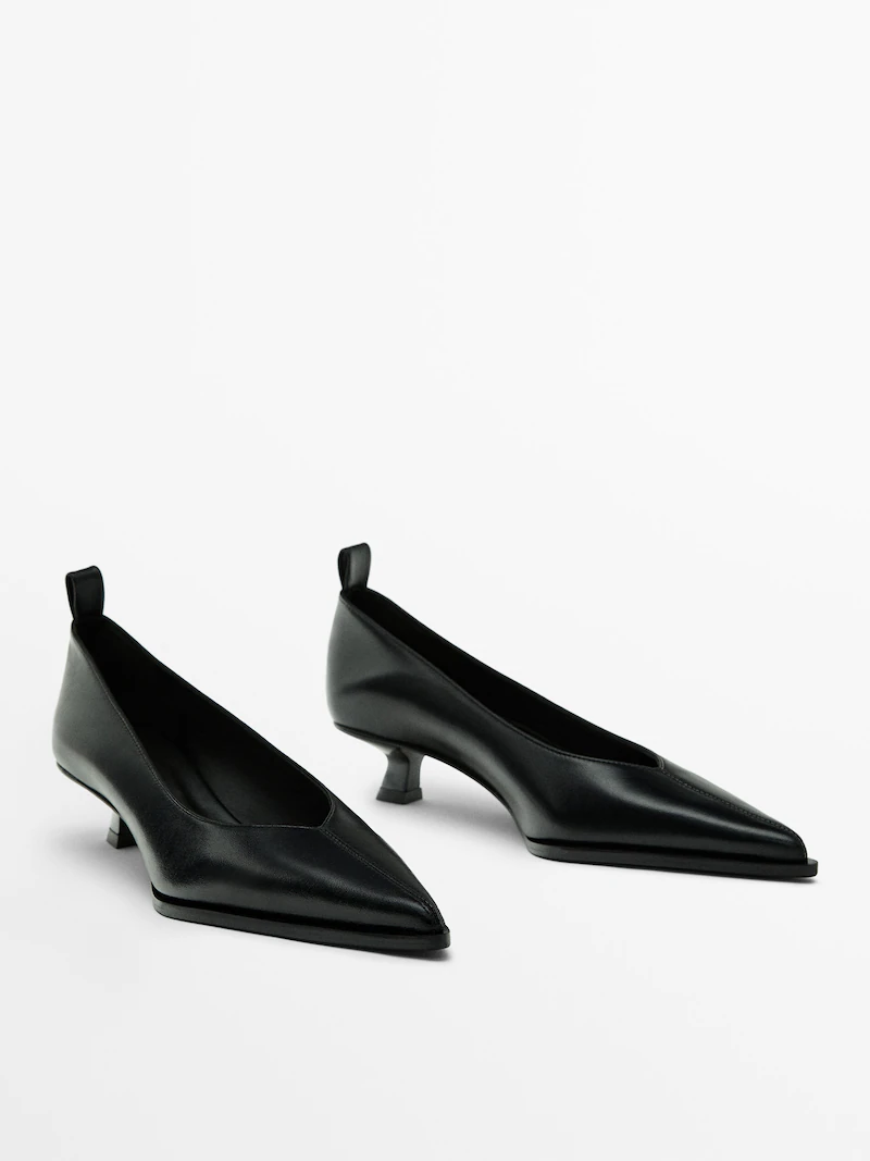 Zapatos con tacón sensato de Massimo Dutti