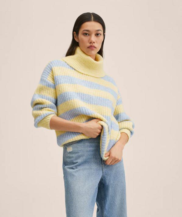 jerseis coloridos mango outlet cuello alto 15,99 euros