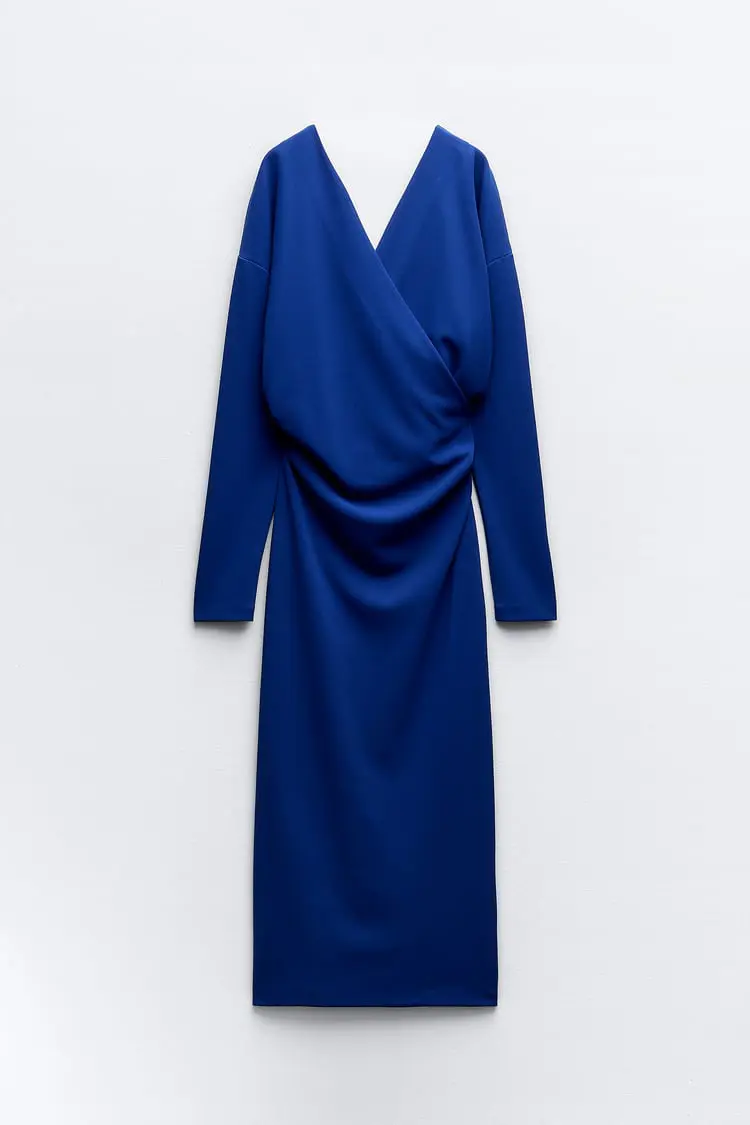 vestido azul de Zara