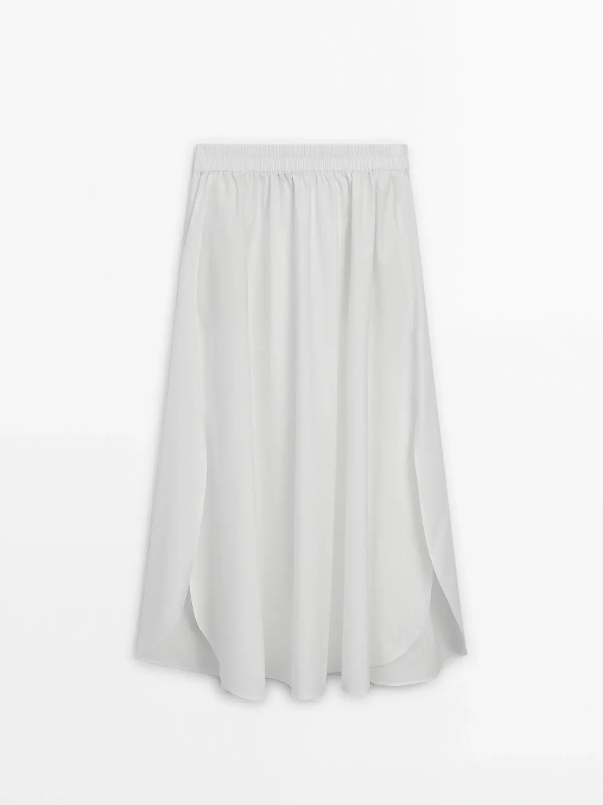 Falda blanca larga