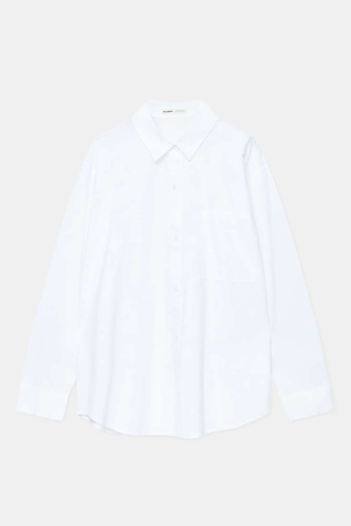 Camisa blanca de Pull&Bear