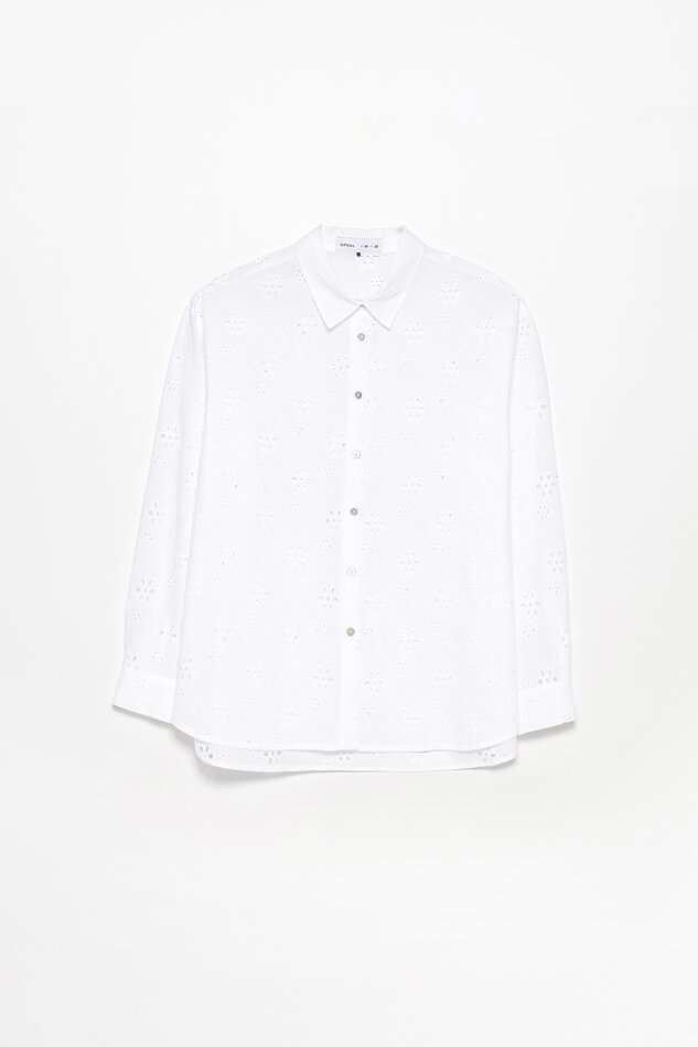 camisa blanca bordado suizo 