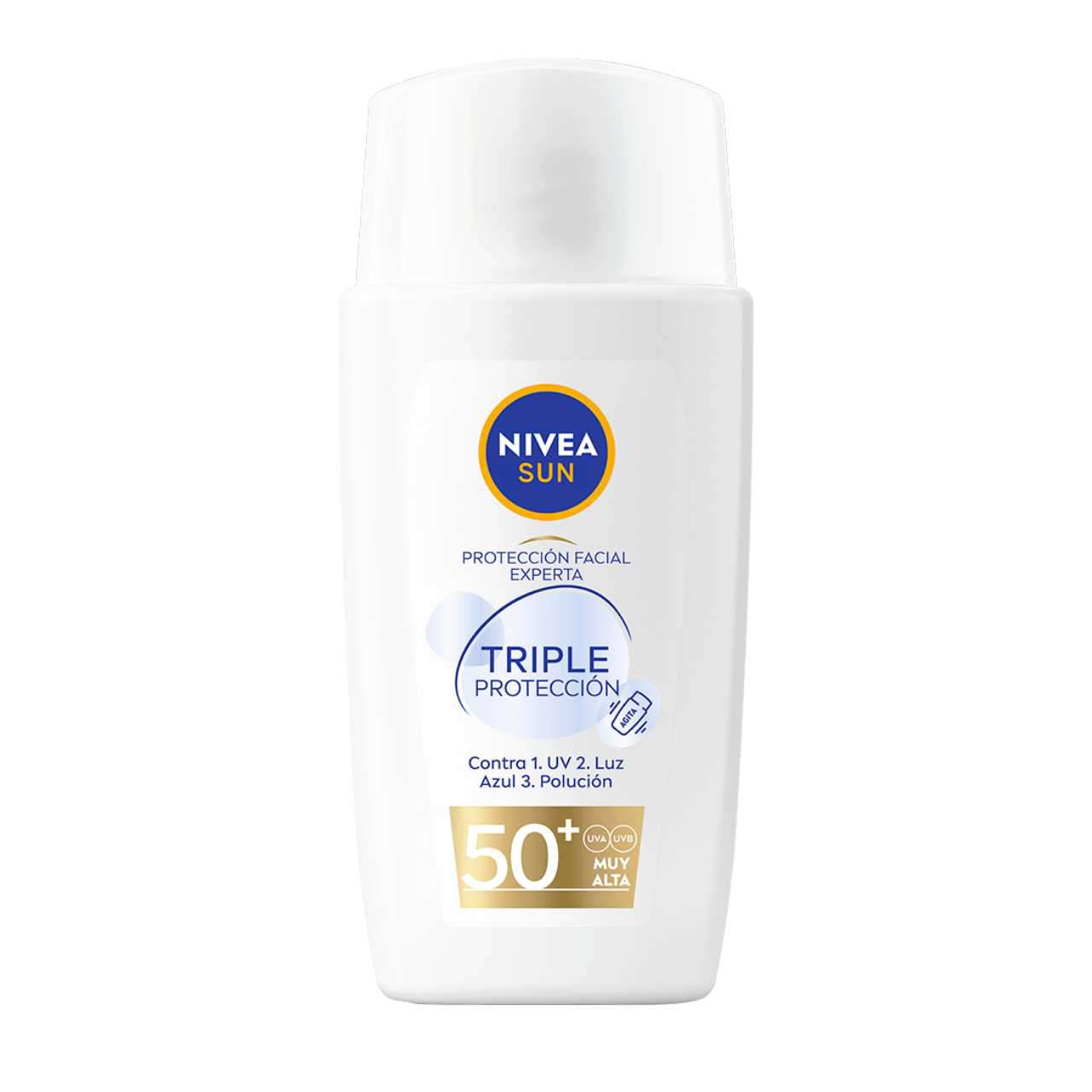 Fluido Facial Ultraligero Triple Protección SPF 50+ de Nivea Sun
