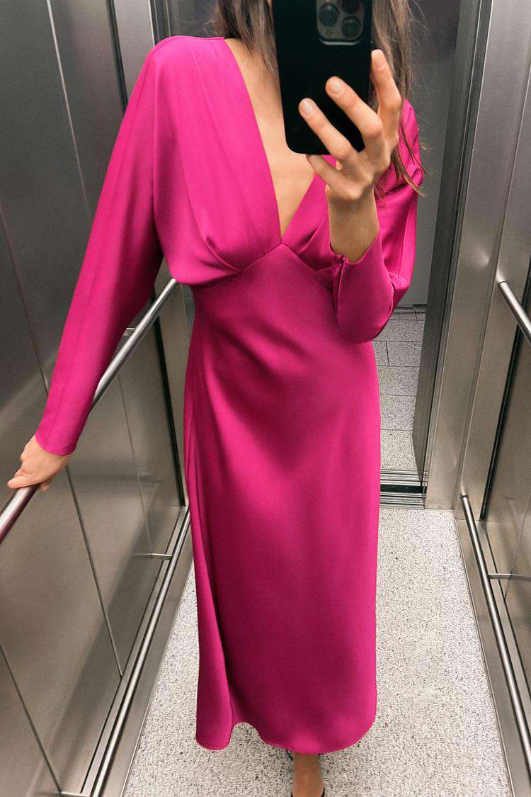 vestido rosa de zara