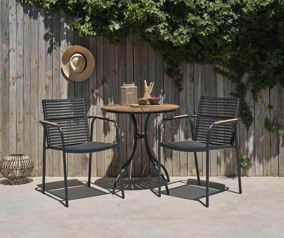 JYSK Silla apilable NABE negro 3