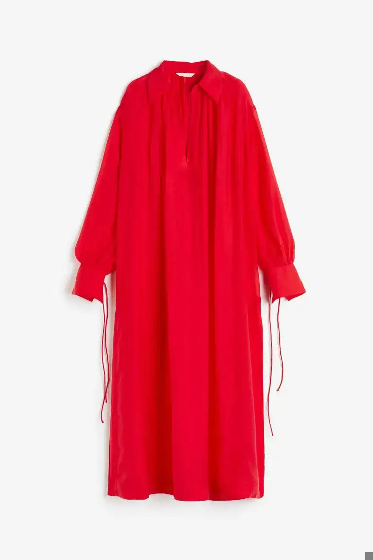 Vestido semitrasparente rojo