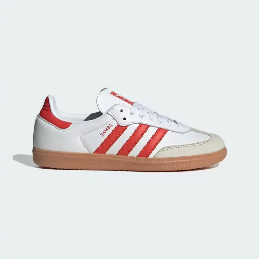Zapatillas Samba en blanco y rojo, de Adidas