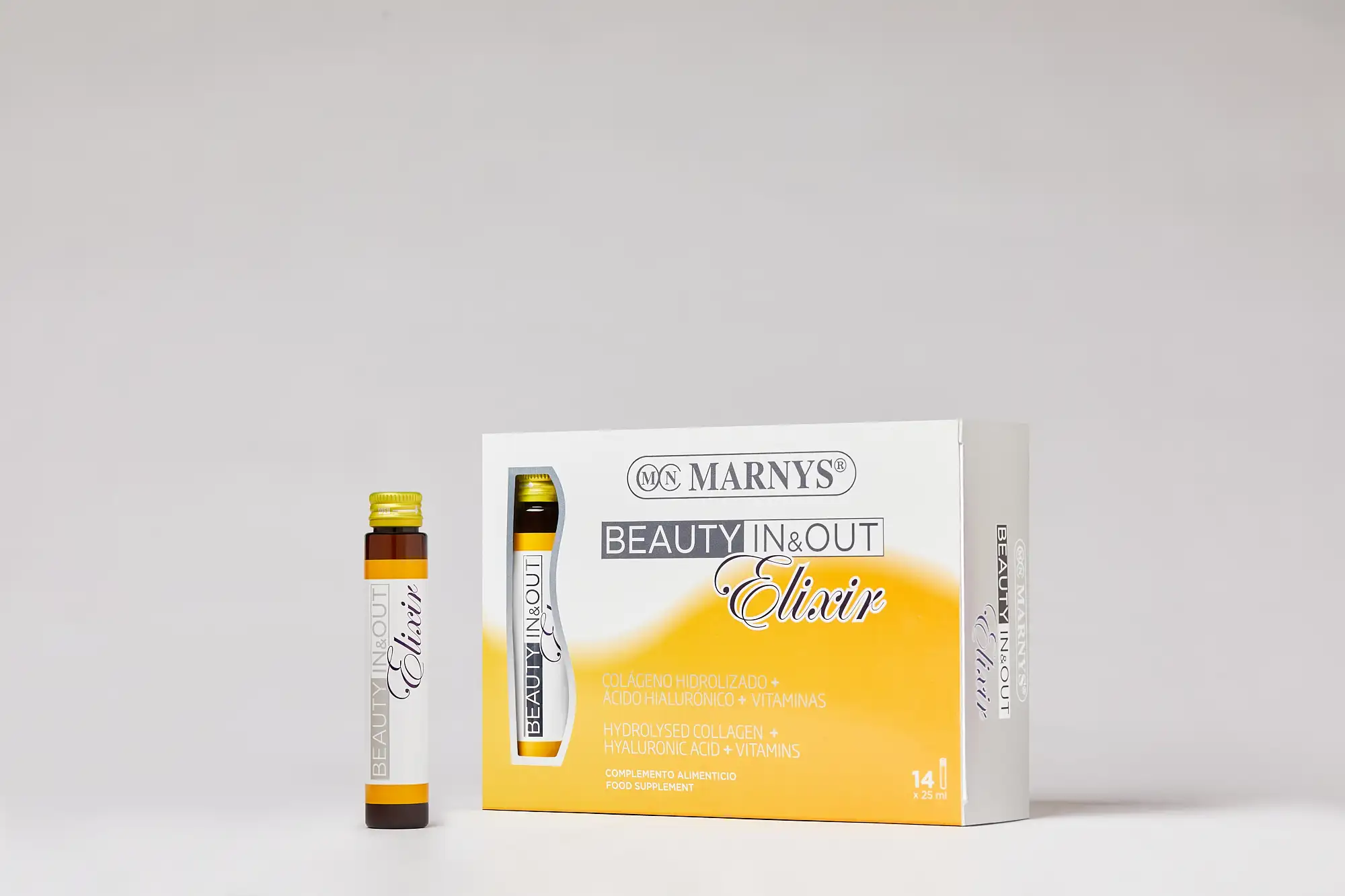 Vial de colágeno hidrolizado Beauty In&Out Elixir de Marnys