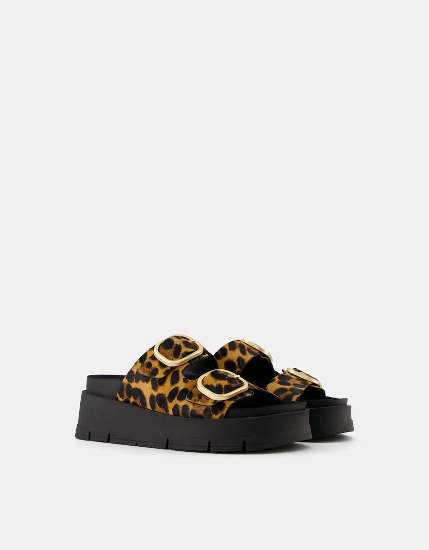 Sandalias piel de animal print