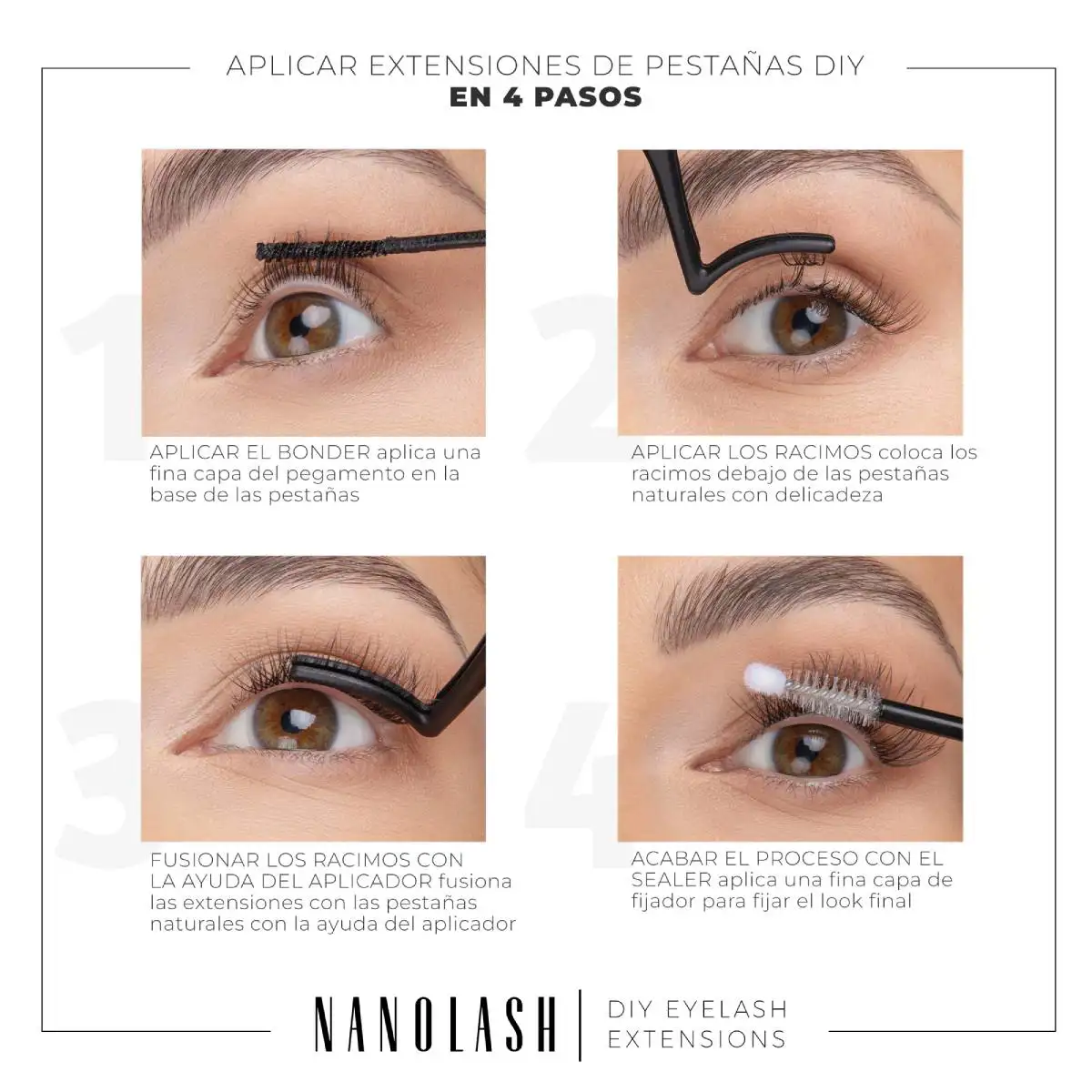 aextensiones de pestañas en casa