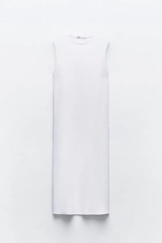 vestido midi blanco