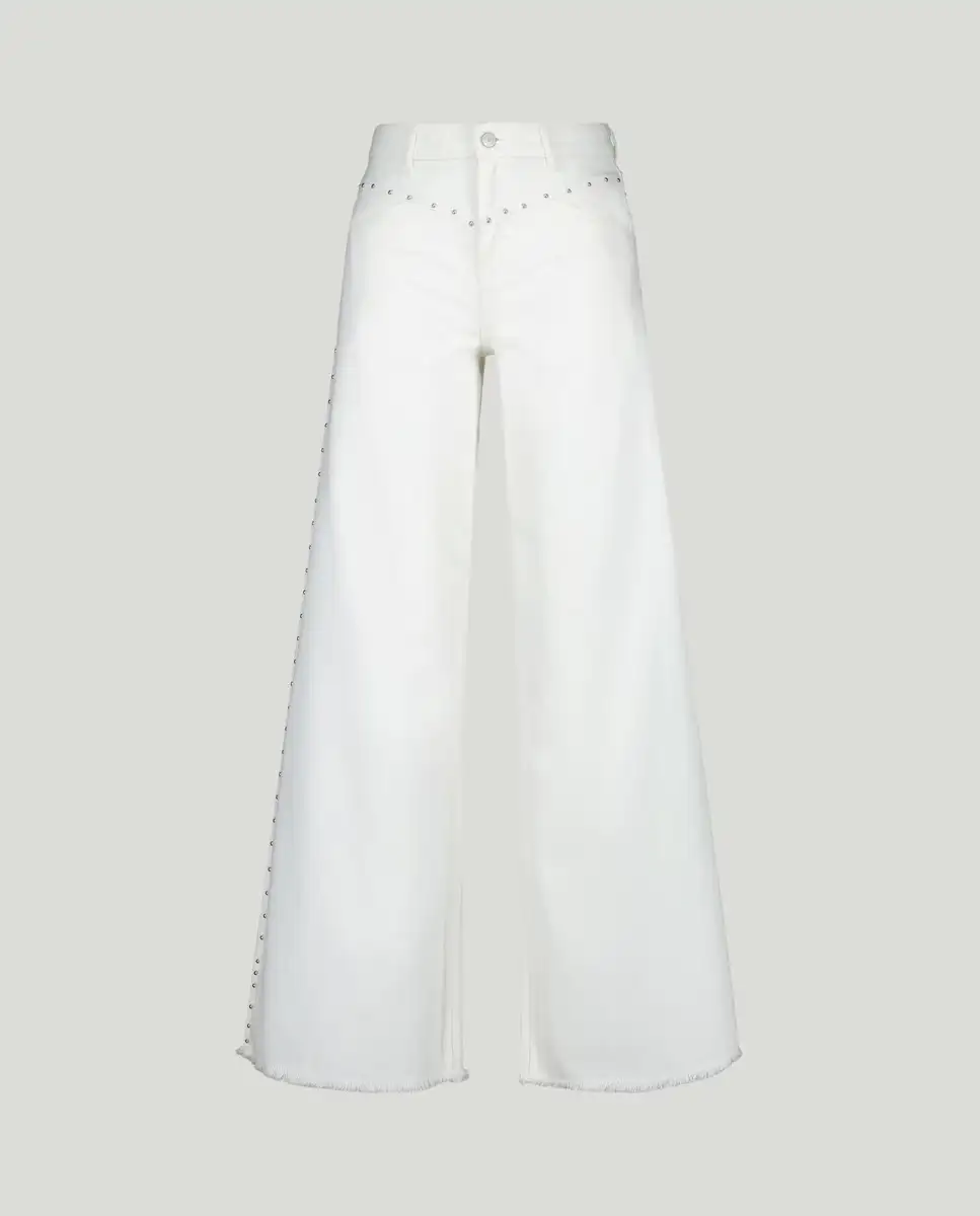 Vaquero wide leg blanco