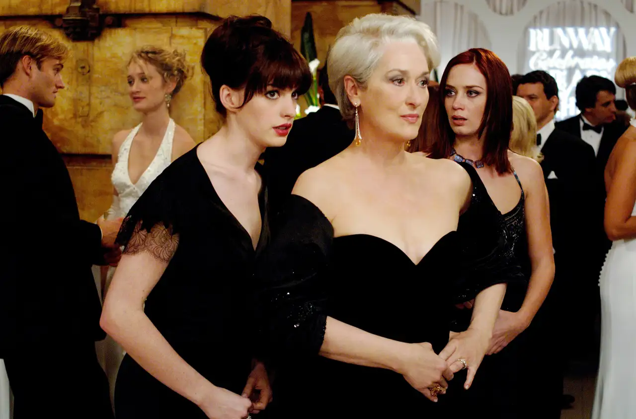 Anne Hathaway, Meryl Streep y Emily Blunt en 'El diablo viste de Prada'