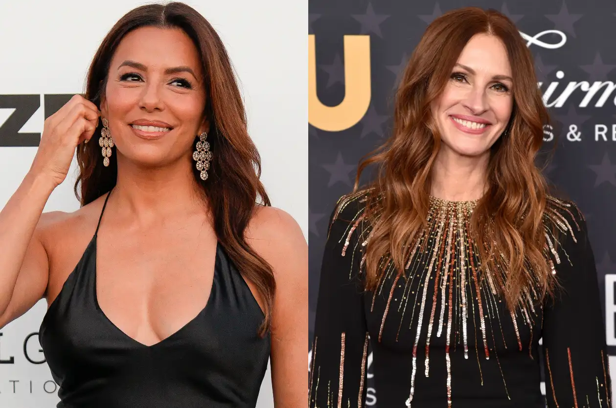 Eva Longoria y Julia Roberts con pelo largo