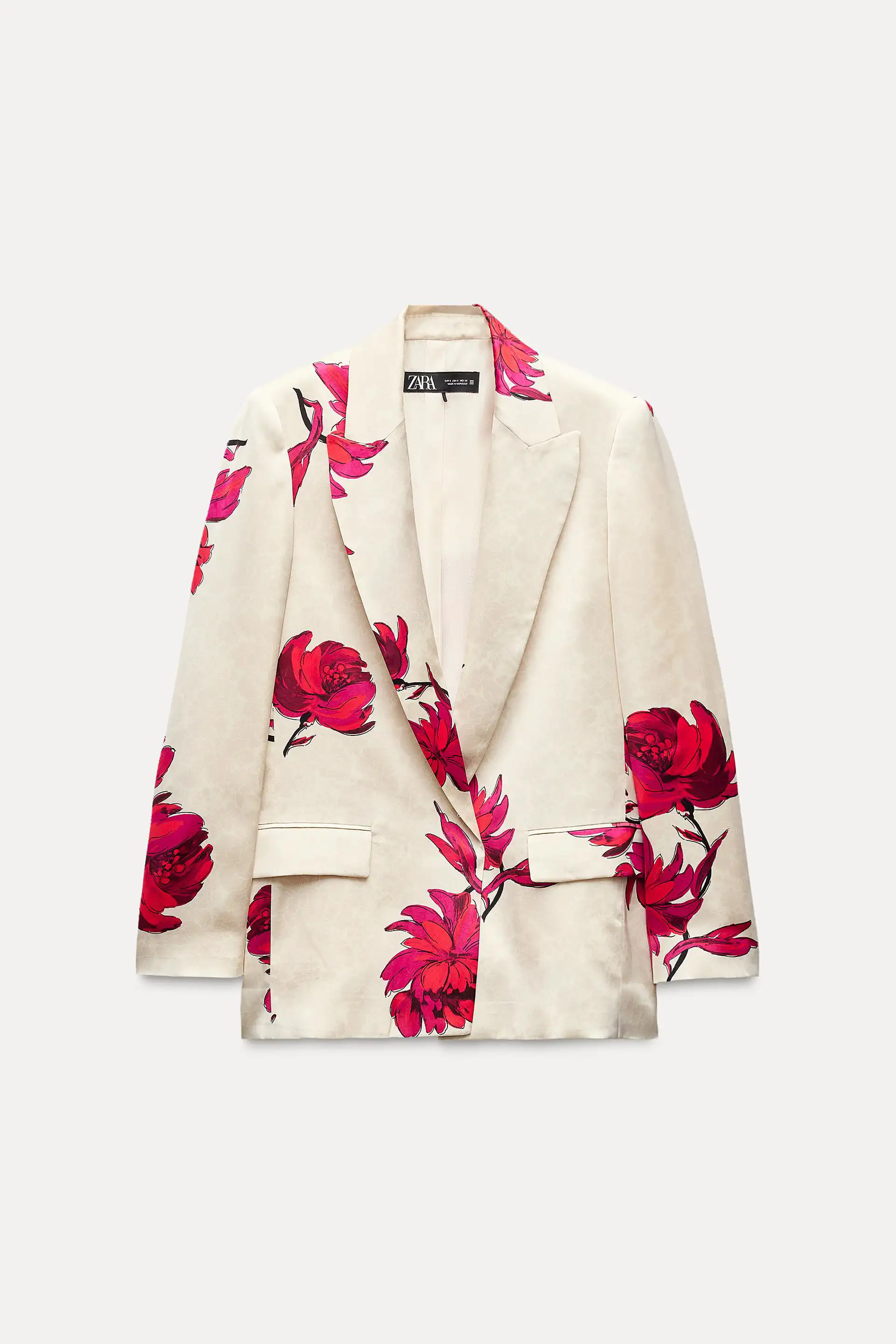 blazer flores zara