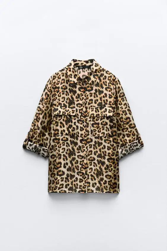 camisa leopardo zara