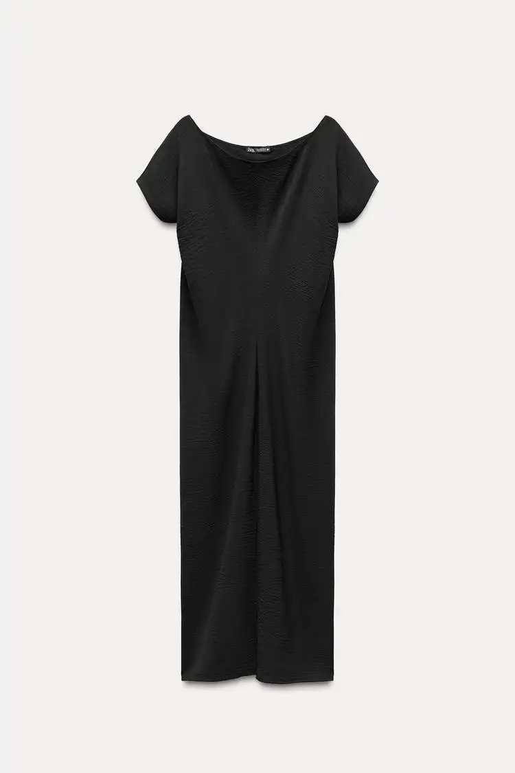 vestido negro zara