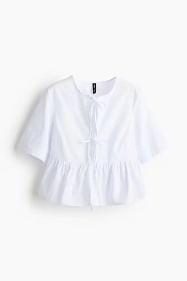 Blusa blanca popelina