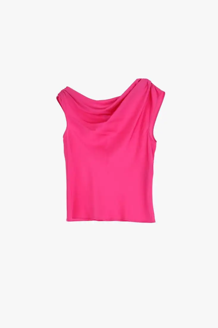 Blusa rosa asimétrica 