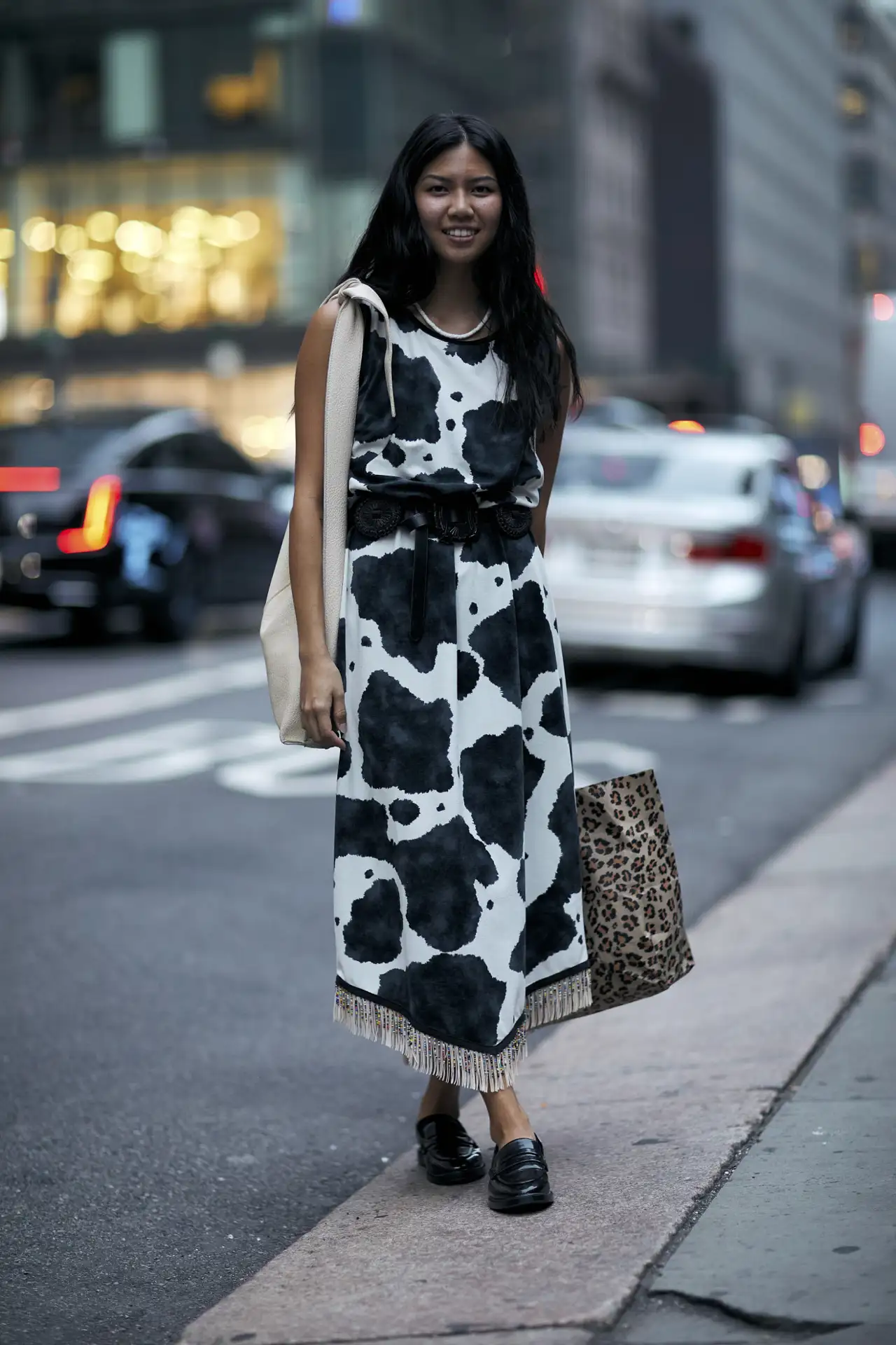 vestido animal print