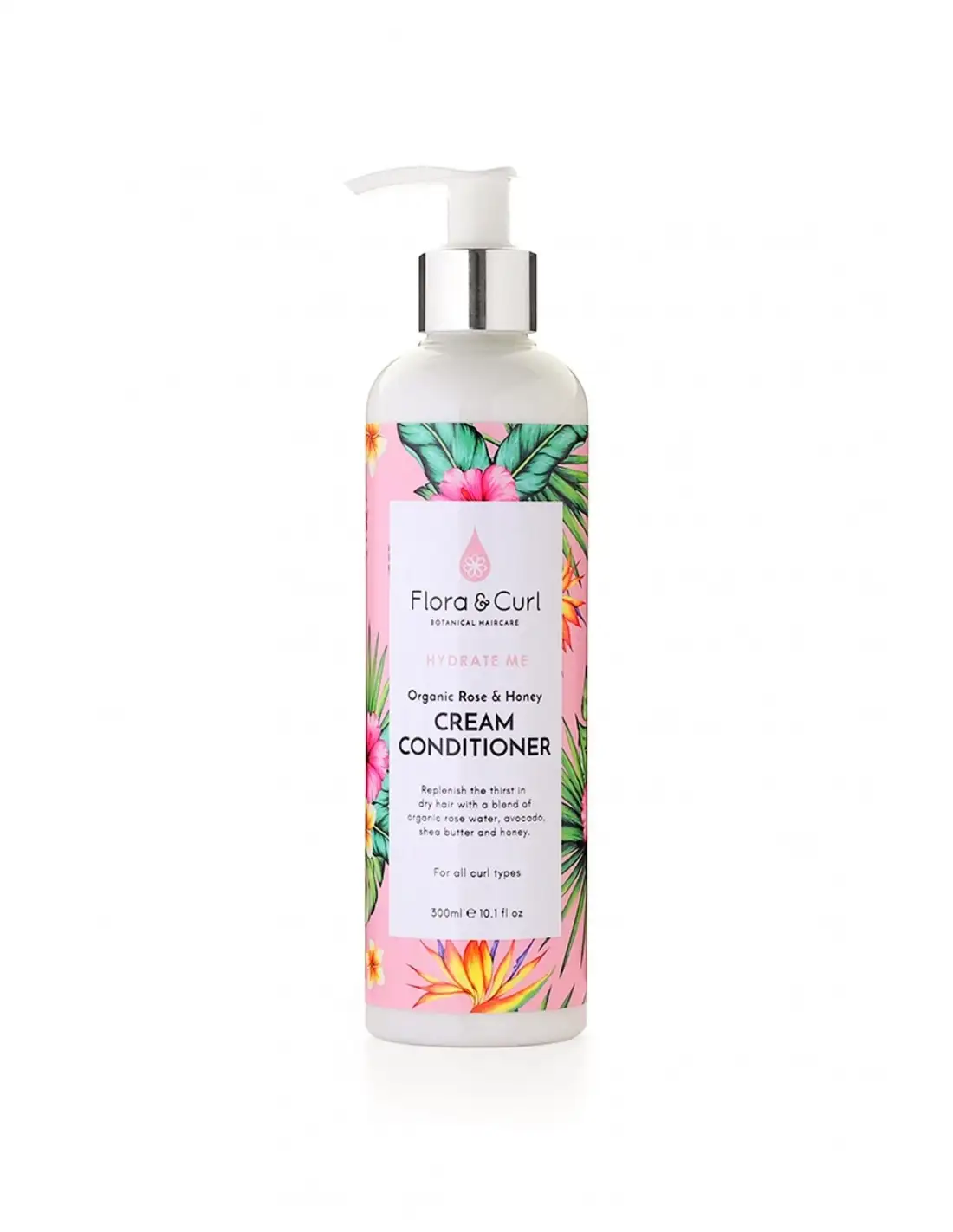 Flora & Curl Hydrate Me Organic Rose & Honey Cream Conditioner