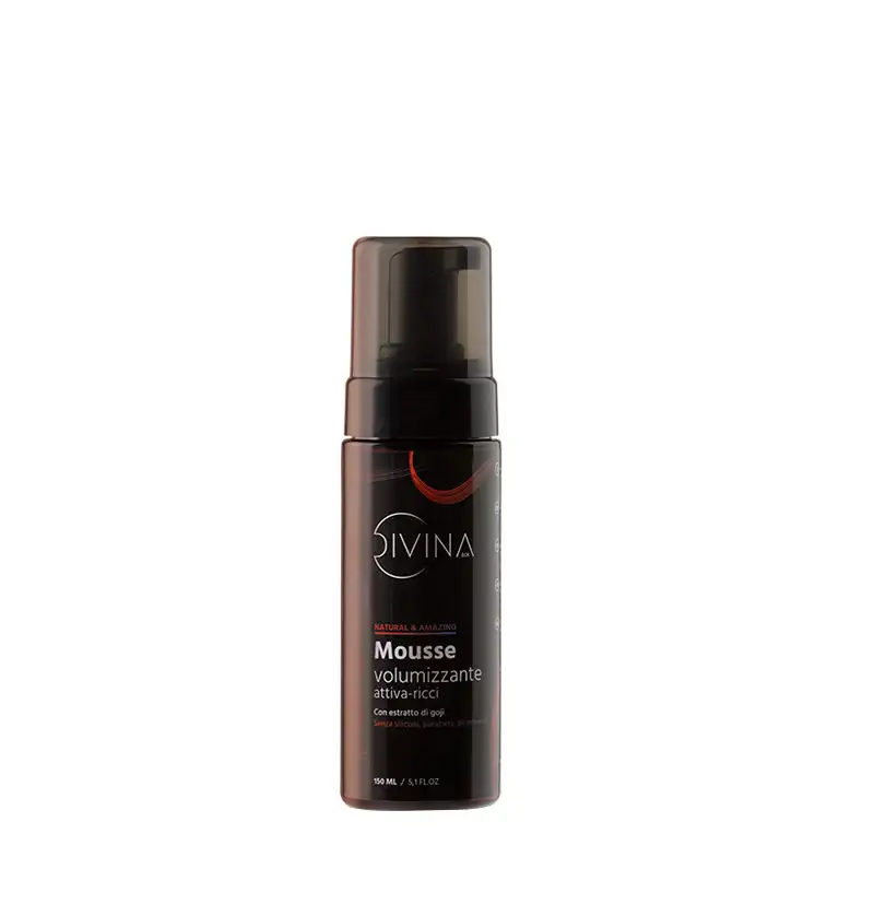 Espuma mousse de volumen activadora de rizos de DIVINA BLK