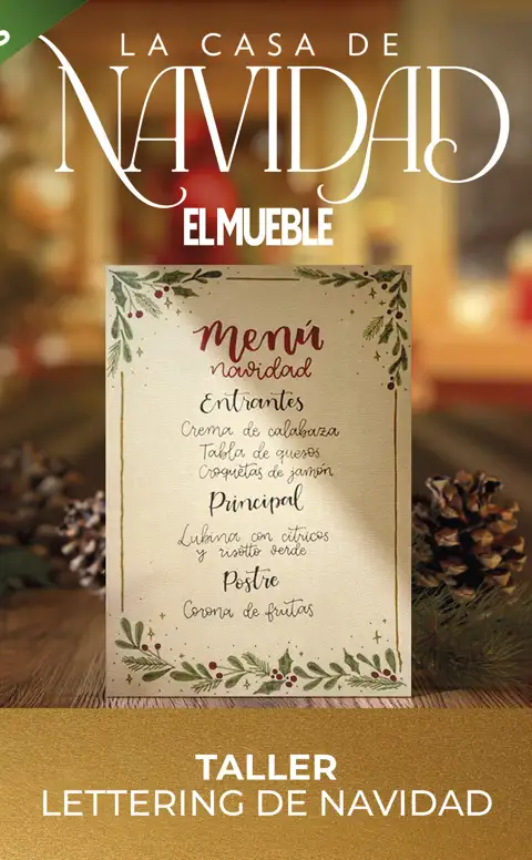 Aprende a personalizar tus postales navideñas con el taller de lettering de La Casa de Navidad de El Mueble