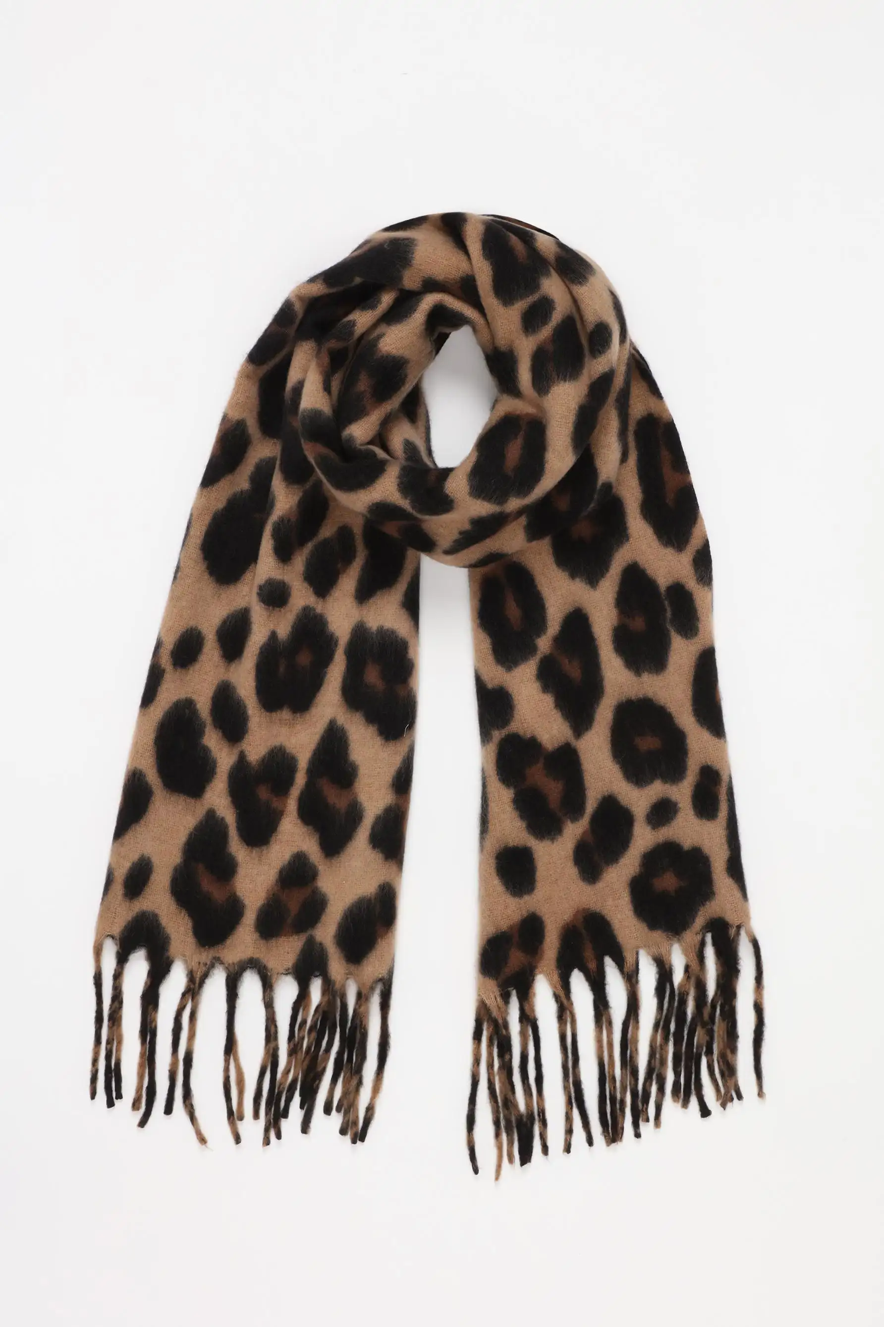 Bufanda animal print flecos