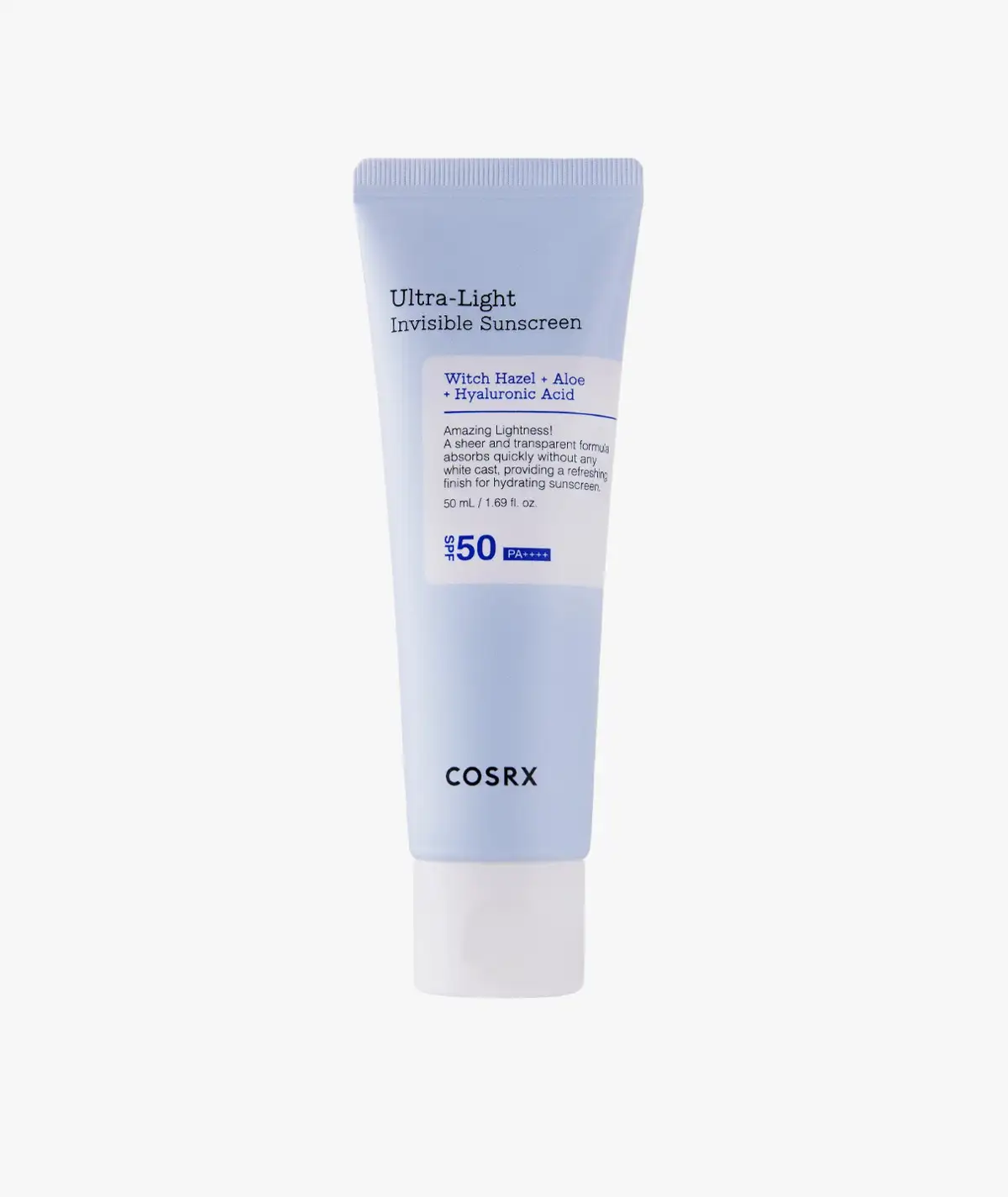 cosrx ultra light invisible sunscreen spf50 pa light moisturizing sunscreen 50 ml