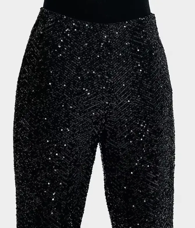 H&M, pantalón con brillos