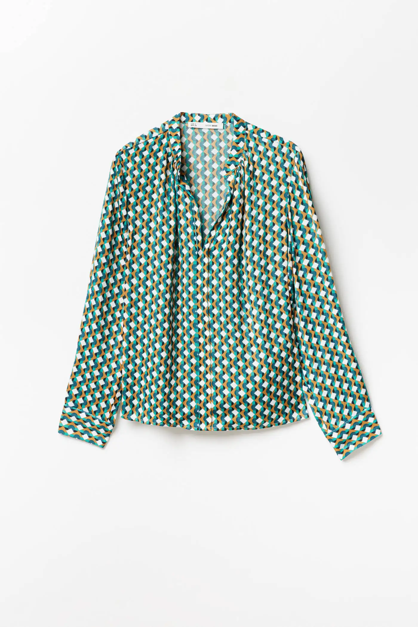 Blusa Fluida Estampada Verde