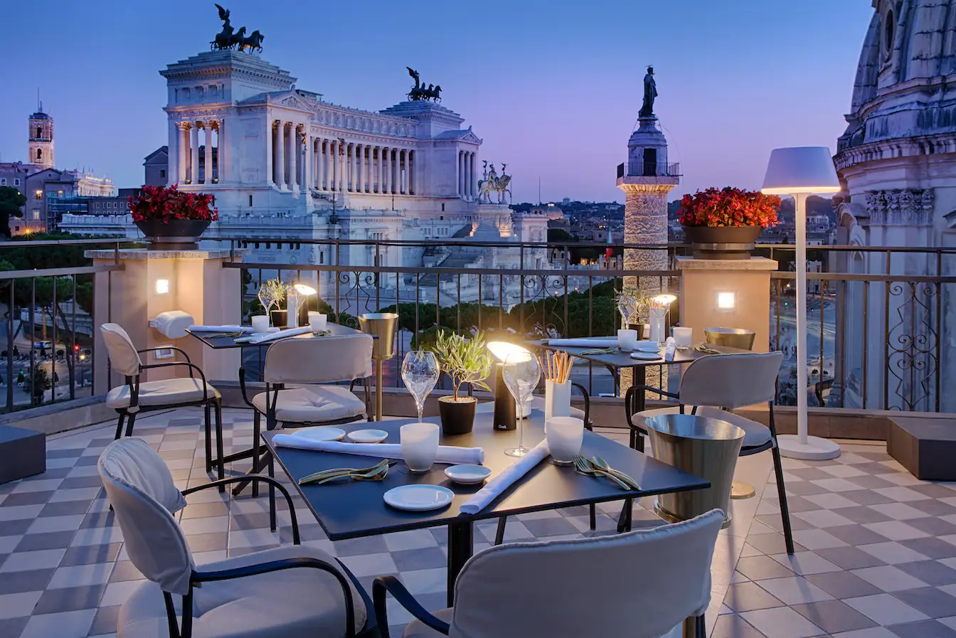 Noche en la terraza de NH Collection Roma Fori Imperiali