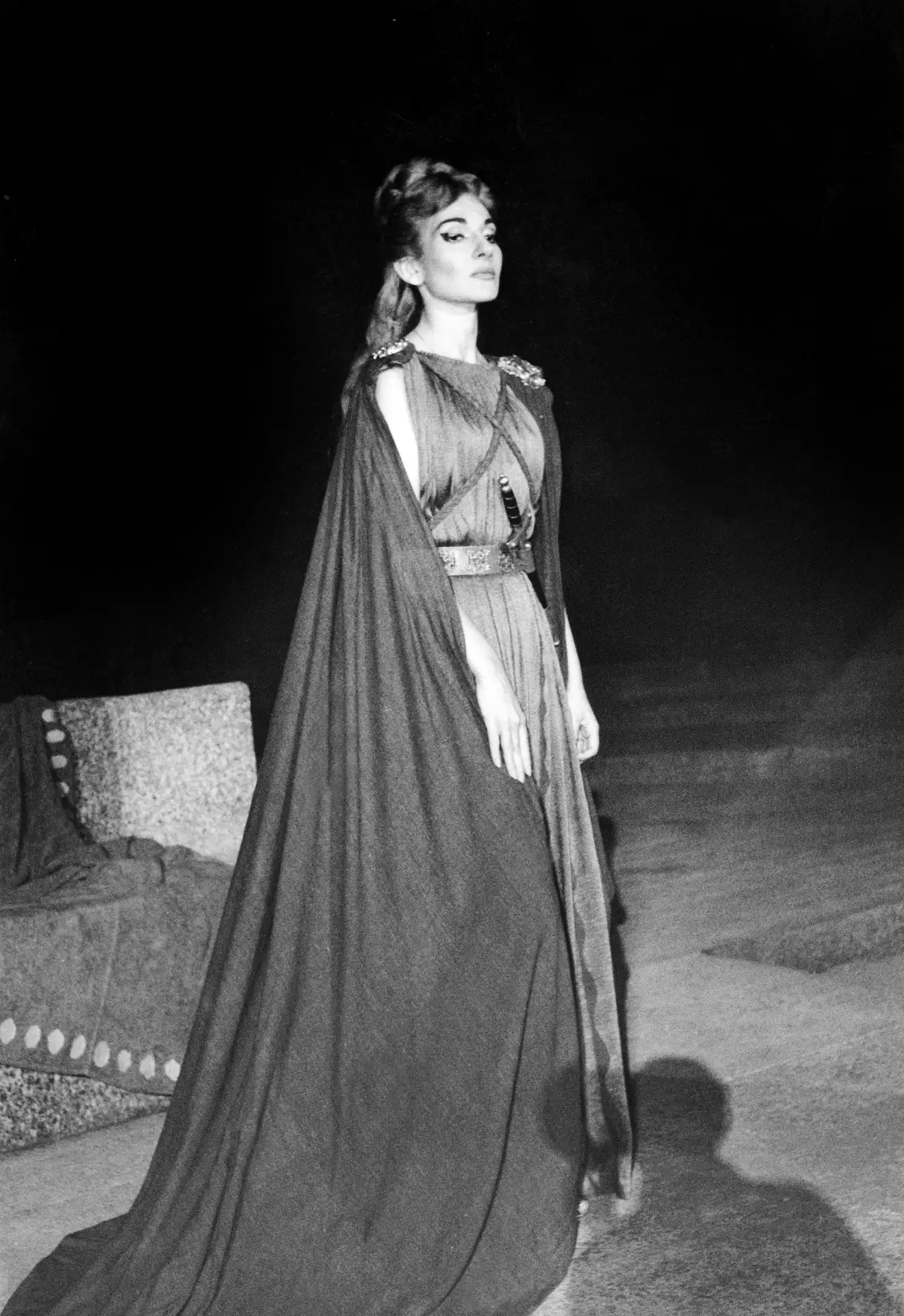 Maria Callas en ell escenario, interpretando Aida