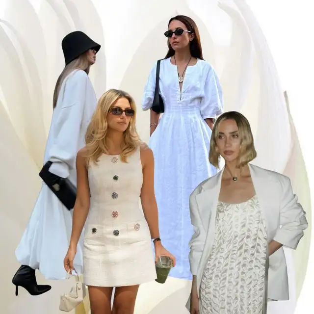 Cómo combinar un vestido blanco: 10 looks fáciles de copiar perfectos para primavera/verano