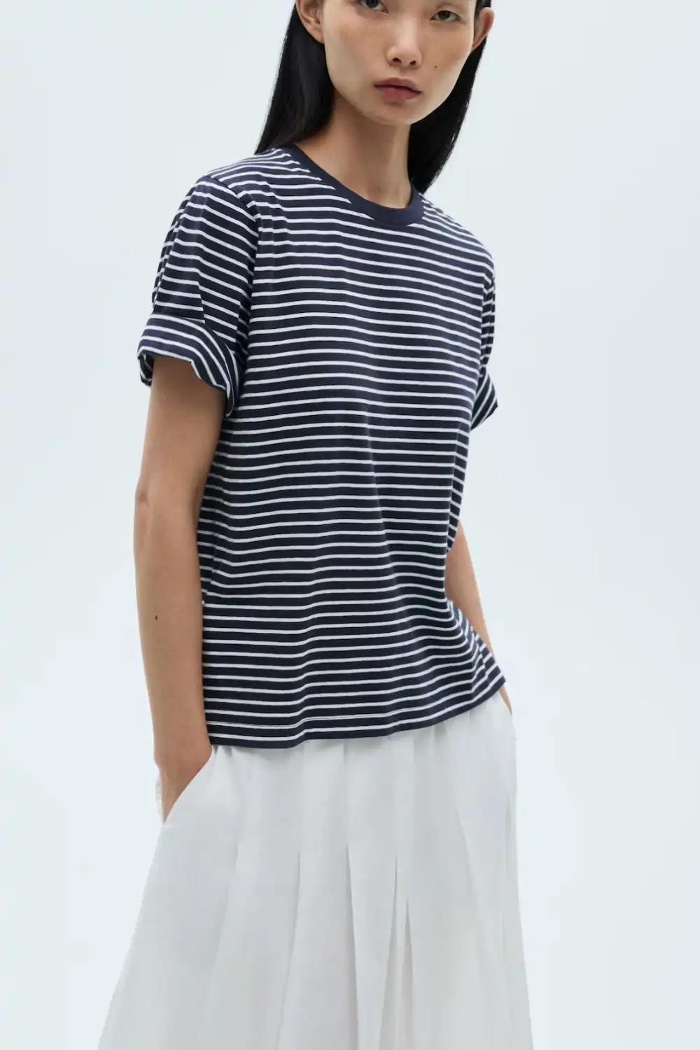 Camiseta básica de rayas marineras