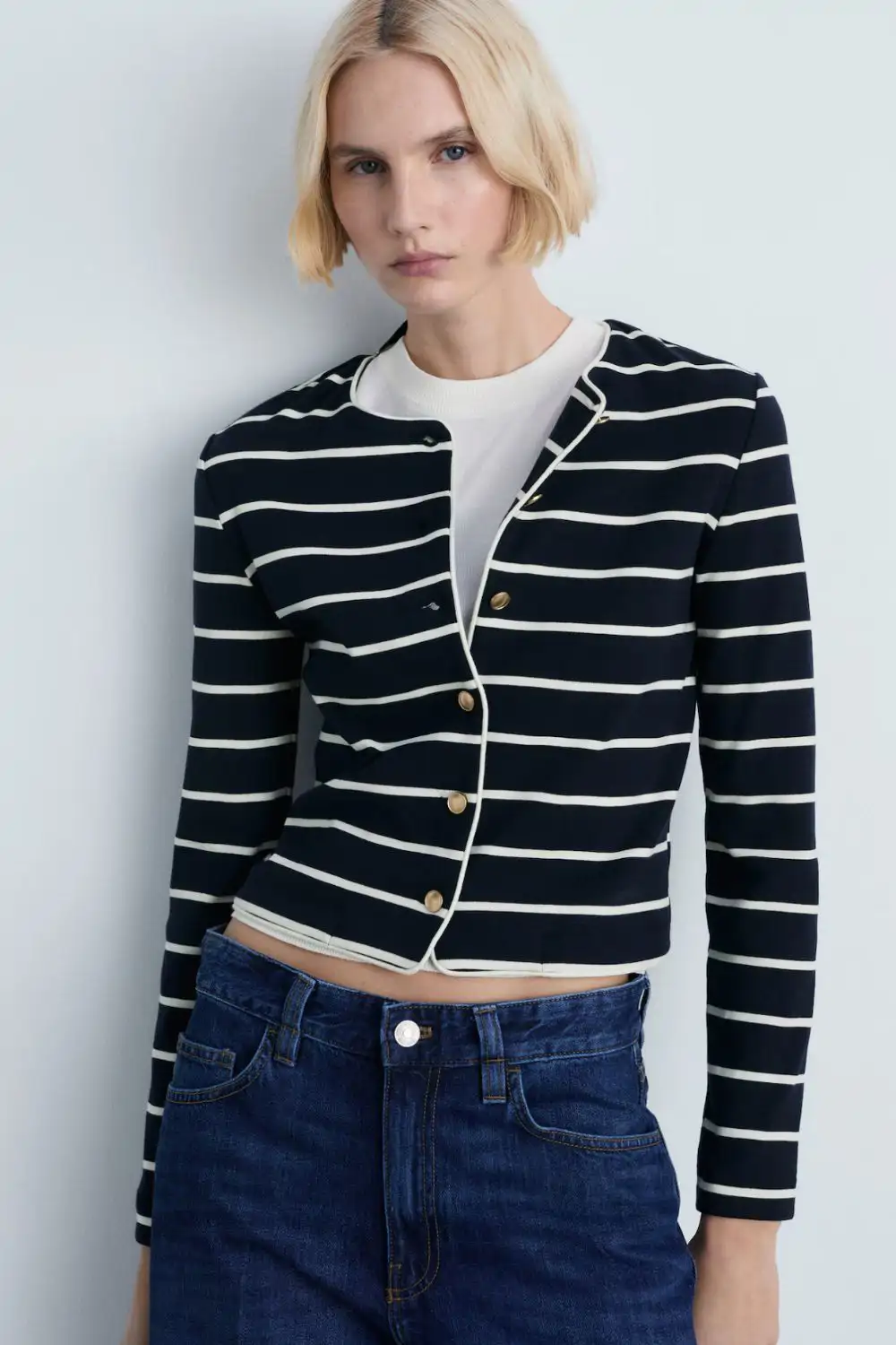 Cardigan de rayas marineras