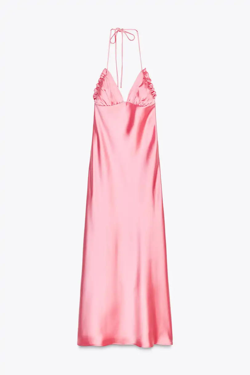 vestido lencero de zara