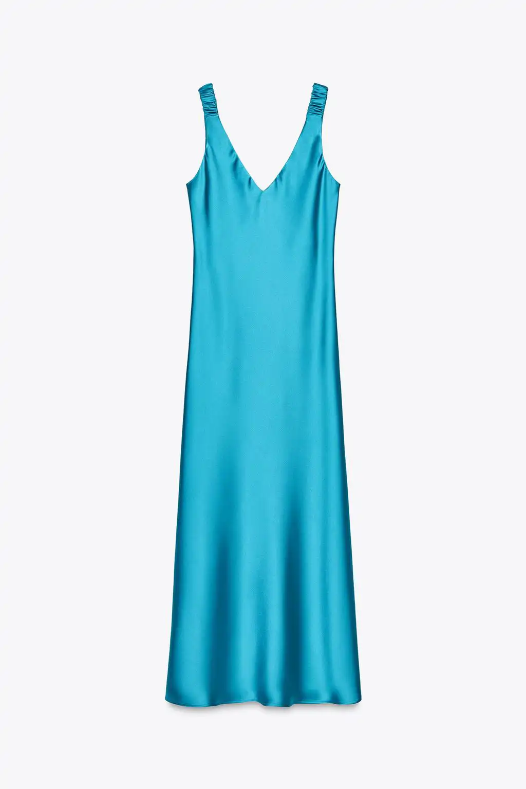 vestido zara satinado