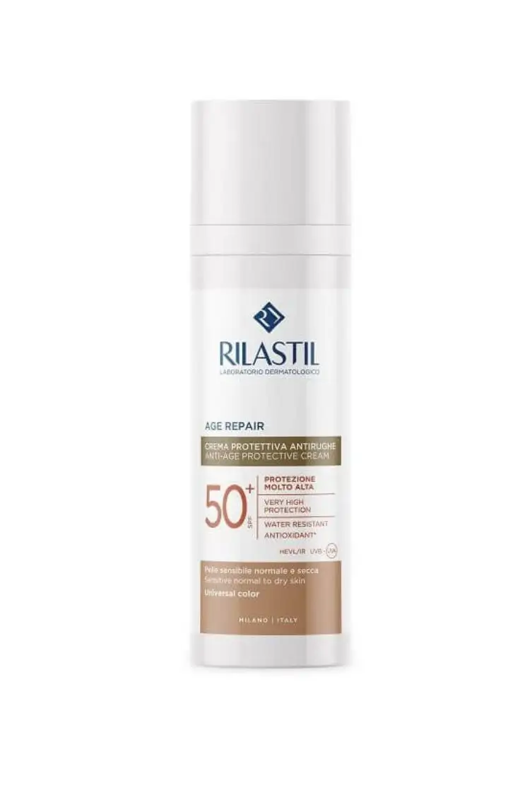 Crema solar con color de Rilastil