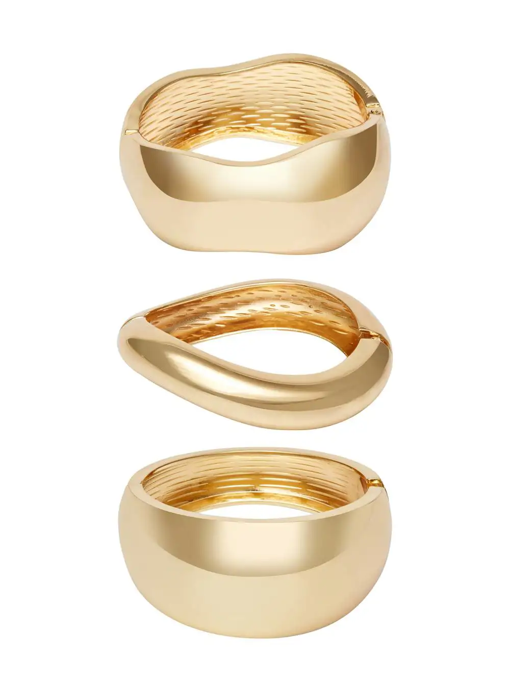 UC J INTERNAL TEXTURED DOME CUFF GOLD 01