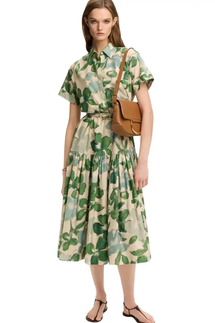 Vestido camisero midi