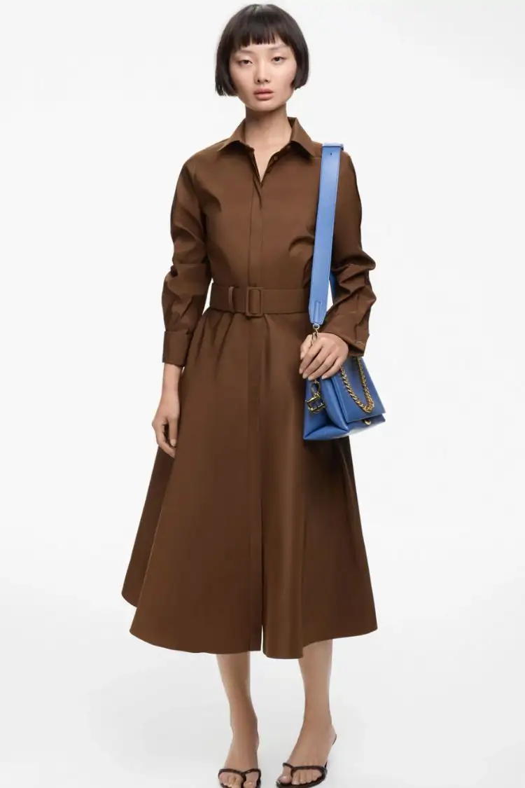 Vestido camisero midi