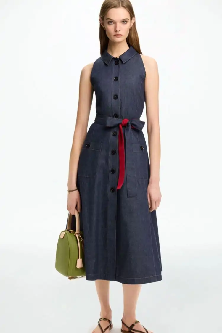 Vestido camisero midi