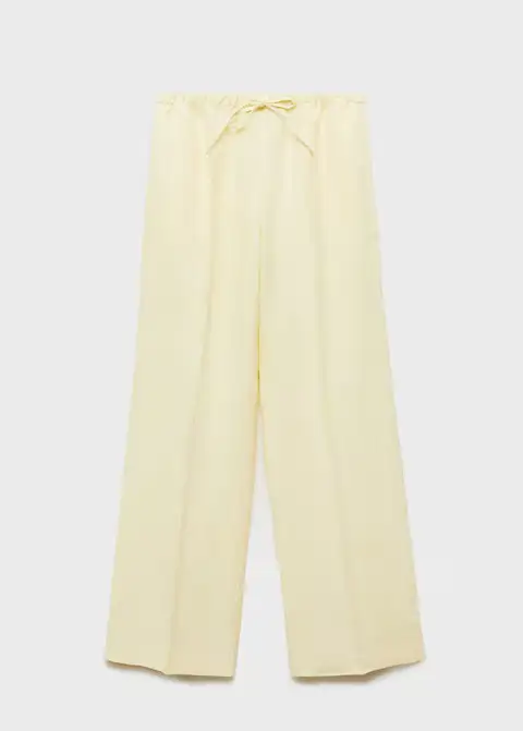 Pantalón lino amarillo